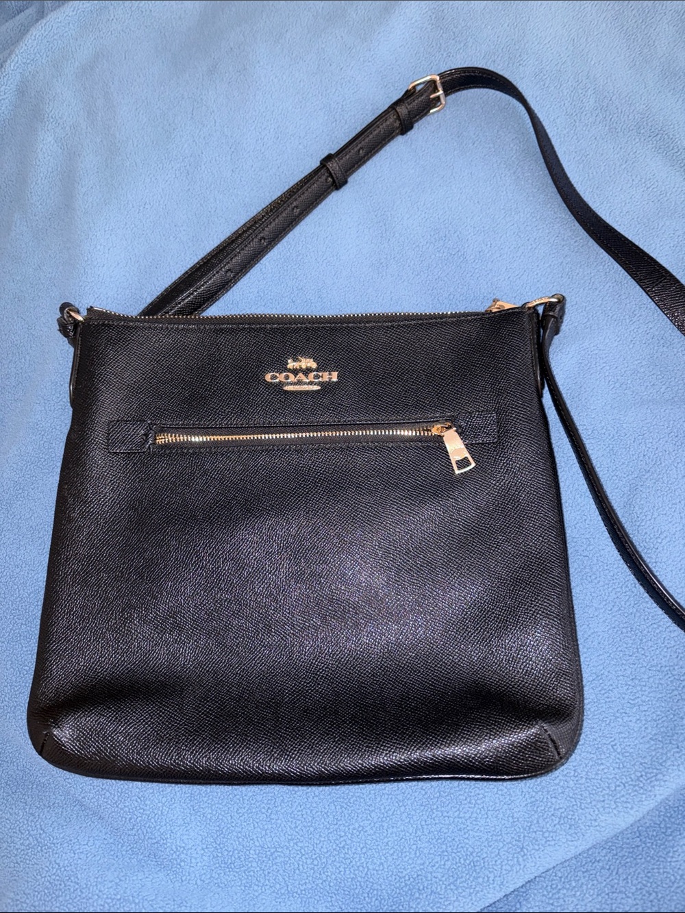 COACH Black Crossbody Bag with Gold Hardware